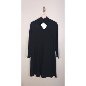 Seraphine A-Line Black Turtleneck Long Sleeve Maternity Dress Size 10 NWT